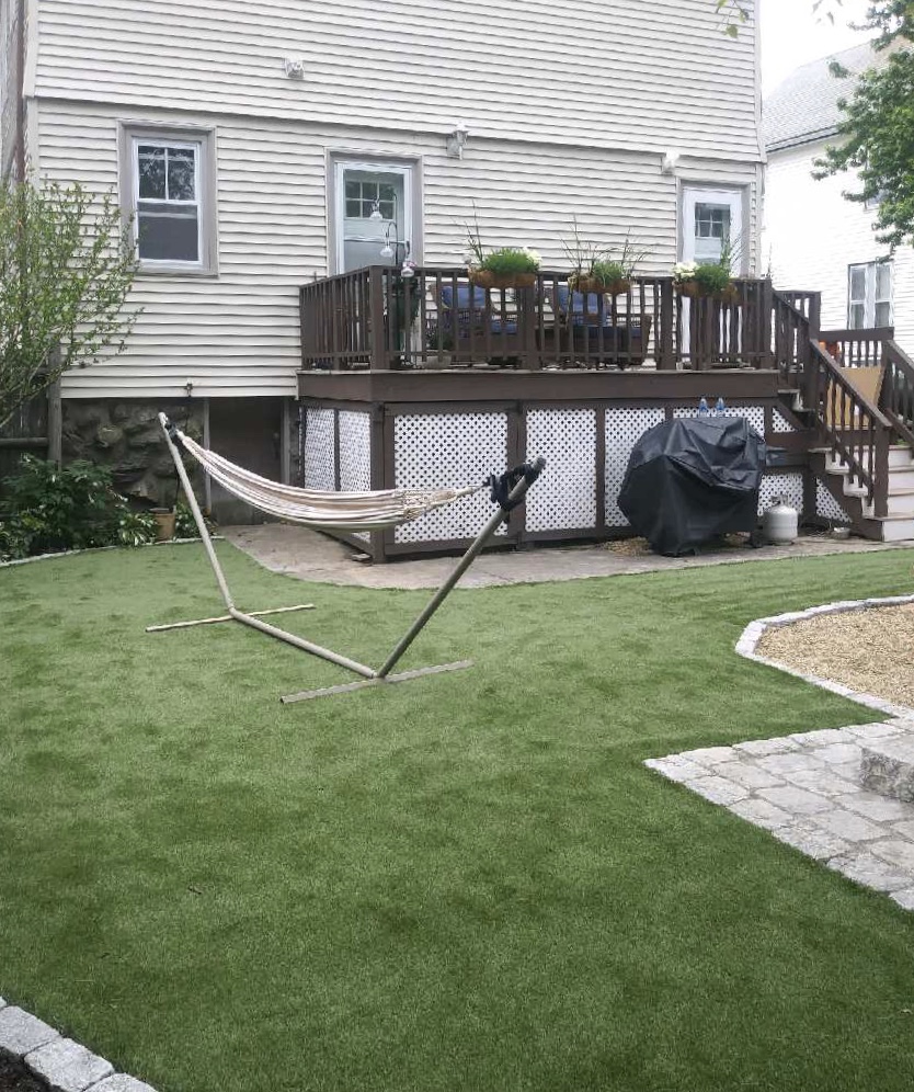 Synthetic turf installation