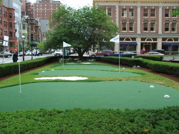 putting green in the city