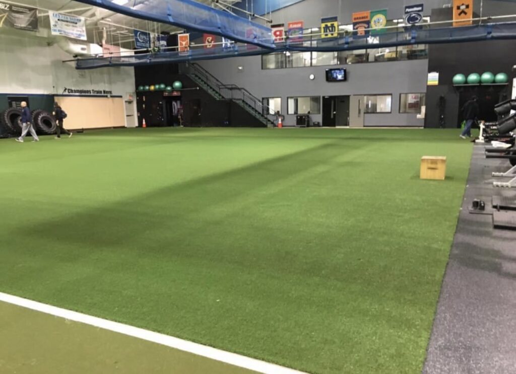 indoor turf installation