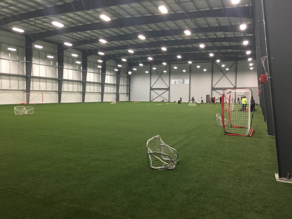 Synthetic Turf in Indoor Gym