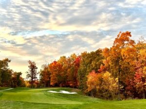 fall on the golf course