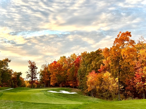 fall on the golf course