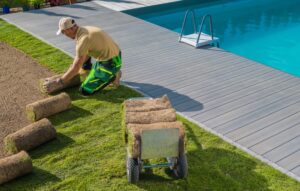 turf around pool