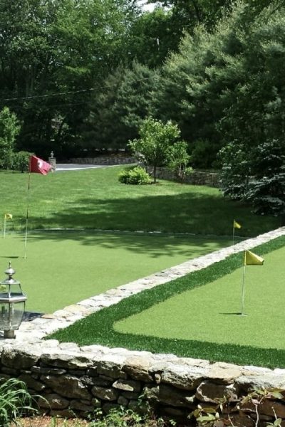 Two Tier Backyard Putting Green